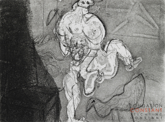 Constant Nieuwenhuys-Danser met vogel, 1971