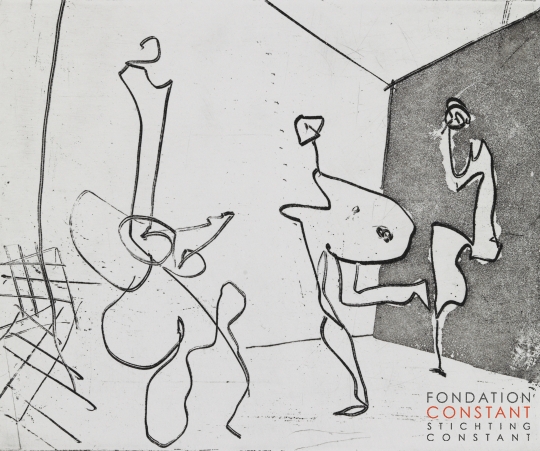 Constant Nieuwenhuys-Drie dansers, 1971 