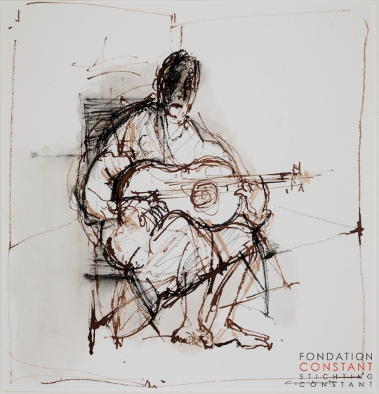 Constant Nieuwenhuys-Gitaarspeler/Orpheus, 1987 ca
