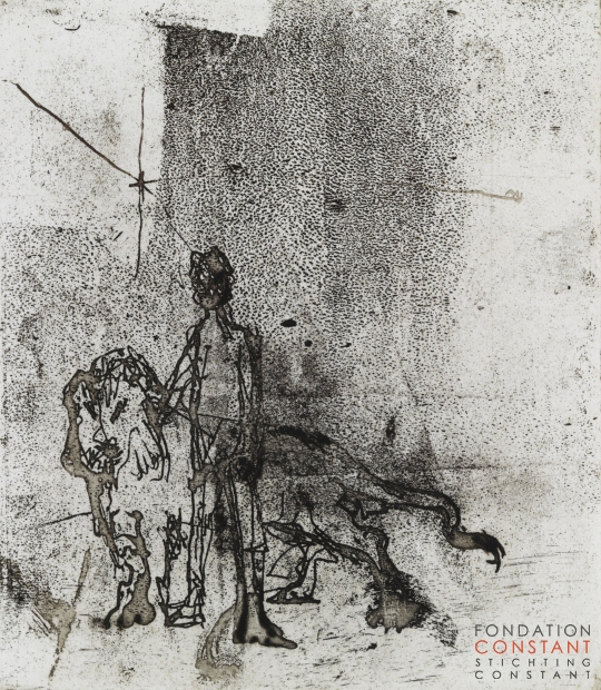 Constant Nieuwenhuys-Jongen met leeuw, 1987