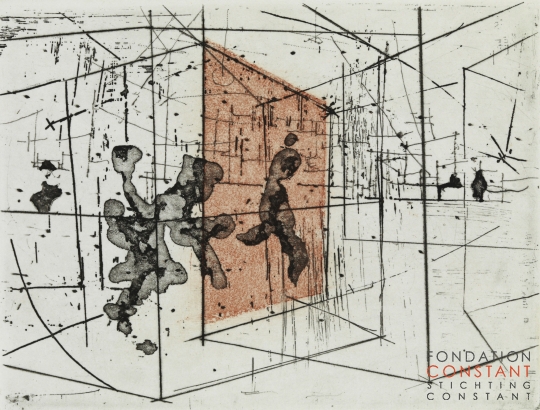 Constant Nieuwenhuys-Rood vlak, 1970