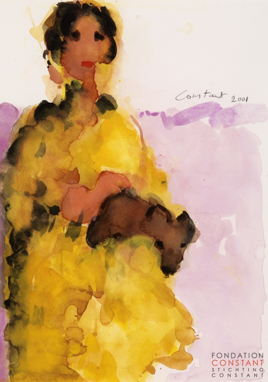 Constant Nieuwenhuys-Vrouw met hond, 2001