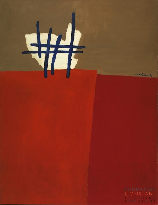 Constant Nieuwenhuys-Mens en huis, 1952