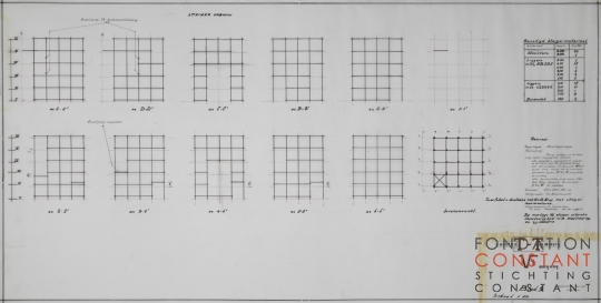 Constant Nieuwenhuys-Tentoonstelling V2 Omgang-Bouwtekening blad 5, 1965