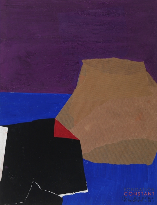 Constant Nieuwenhuys-Collage met paars vlak, 1953