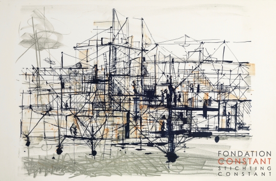 Constant Nieuwenhuys-Schets van een sector, 1966