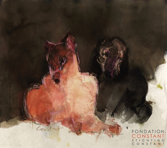 Constant Nieuwenhuys-Deux chiens II, ca 1982