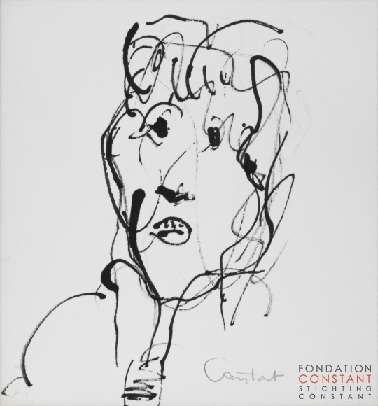 Constant Nieuwenhuys-ZT/Vrouwenhoofd, ca 1990