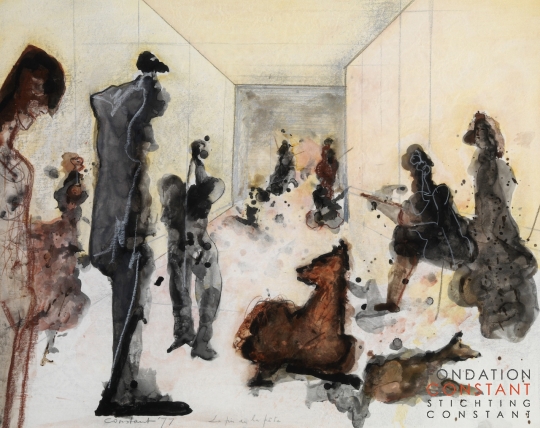 Constant Nieuwenhuys-La fin de la fête, 1977