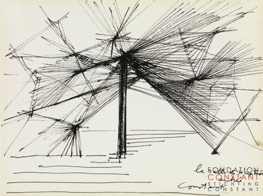 Constant Nieuwenhuys-La salle de réception entrée, 1963
