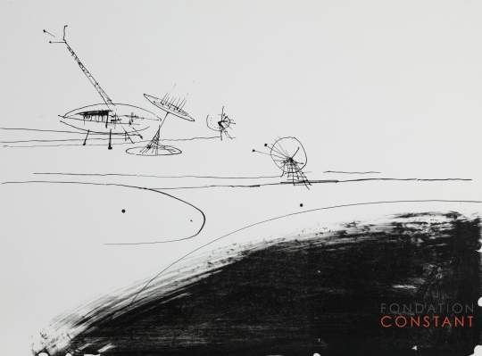 Constant Nieuwenhuys-Lanschap met Spatiovore, 1963