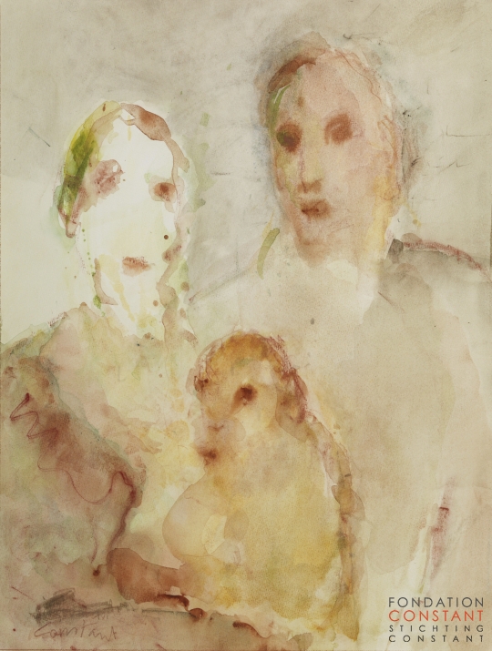 Constant Nieuwenhuys-Le couple au singe, ca 1985