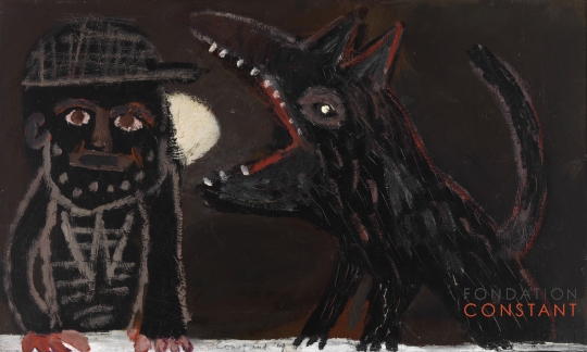 Constant Nieuwenhuys-Man met hond, 1949