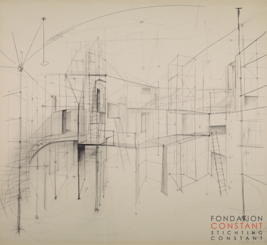 Constant Nieuwenhuys-Mobiel labyrinth E.S.R. New Babylon, 1966