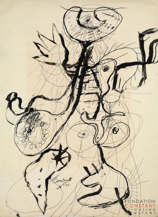 Constant Nieuwenhuys-On te regarde, 1948