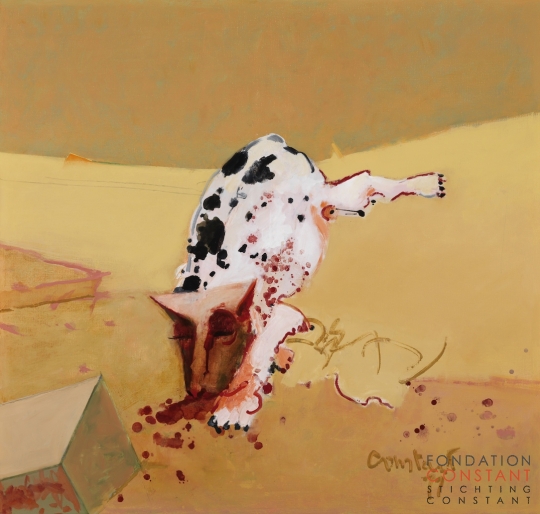Constant Nieuwenhuys-Overreden hond, 1970