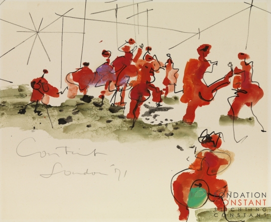 Constant Nieuwenhuys-Party-London, 1971