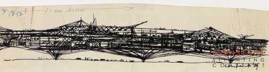 Constant Nieuwenhuys-Schets voor een sector, 1959