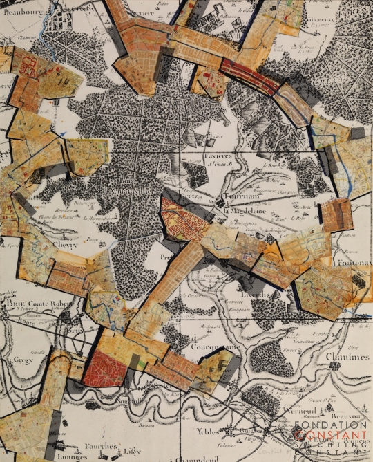 Constant Nieuwenhuys-Sectoren rondom een bos, 1967
