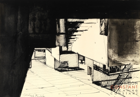 Constant Nieuwenhuys-Trappen en ladders, 1960
