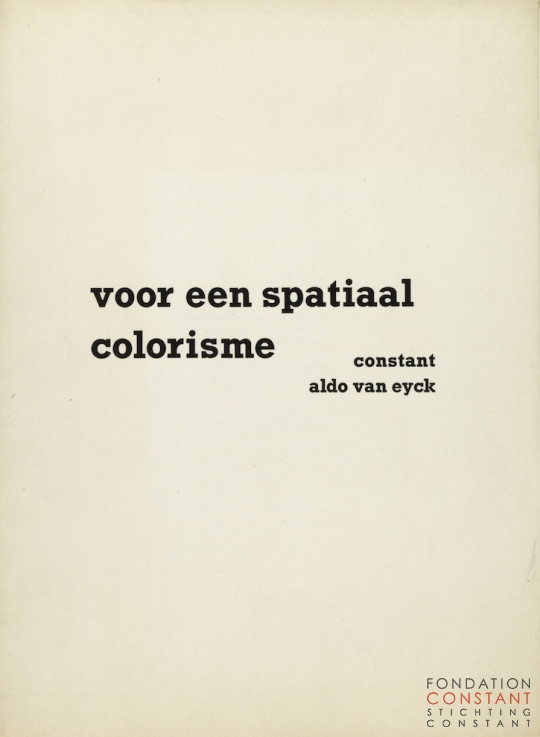 Constant Nieuwenhuys-VOOR EEN SPATIAAL COLORISME, pag 00A Omslag, 1953