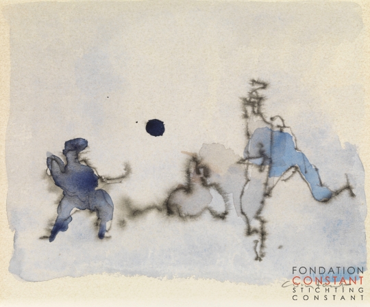 Constant Nieuwenhuys-Les joueurs aux ballons, ca 1985