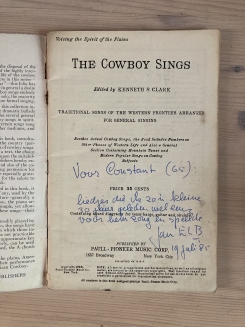 The Cowboy Sings-opdracht Jan Elburg, 1985