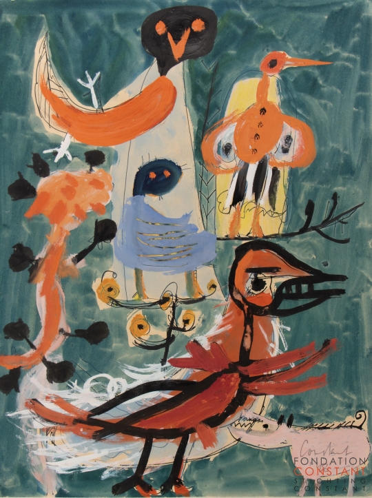 Constant Nieuwenhuys-ZT/Vogels en figuren, 1948