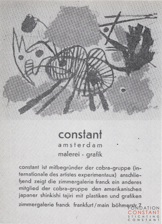 1951 Constant, Amsterdam. Malerei-Grafik | Zimmergalerie Franck