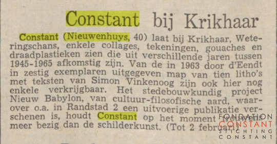 19650108 Constant bij Krikhaar-Het Parool