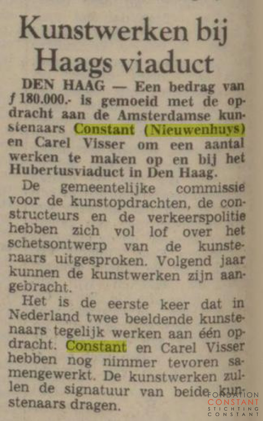 19700425 Kunstwerken bij Haags Viaduct-Nederlands Dagblad