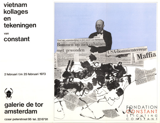 1973 Vietnam collages en tekeningen van Constant | Galerie de Tor Amsterdam