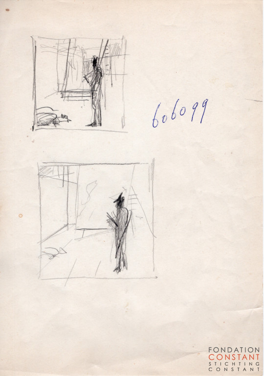 1977 ca Schilder in atelier