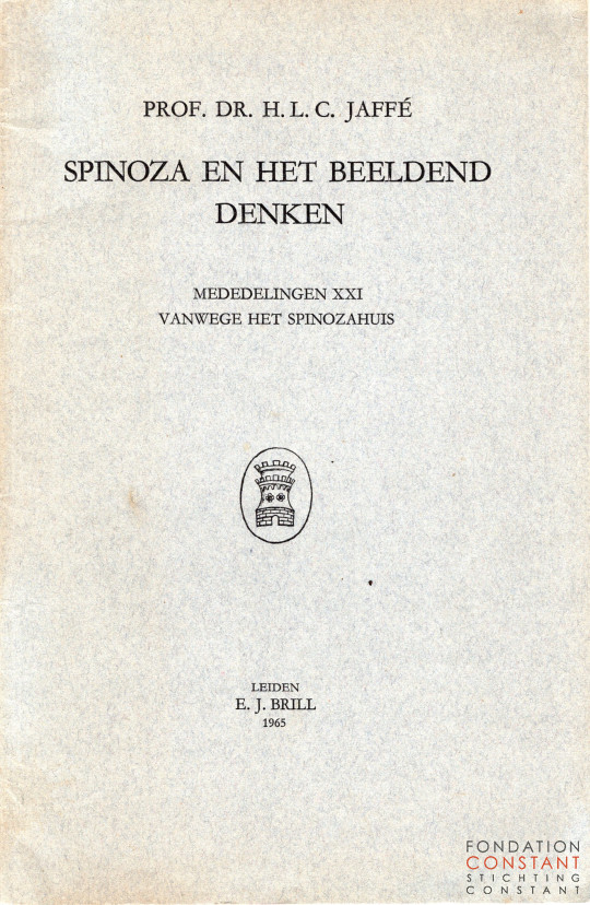 1965 Spinoza en het beeldend denken | Prof. Dr. H.L.C. Jaffé