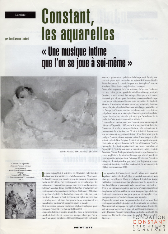 2001 Constant les aquarelles - Point Art