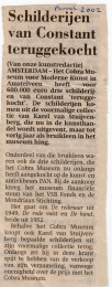 2002 Schilderijen van Constant teruggekocht-Het Parool