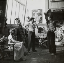 1949 ca Deense vriendin, Karel Appel en Constant, Henri Polaklaan