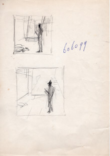 1977 ca Schilder in atelier