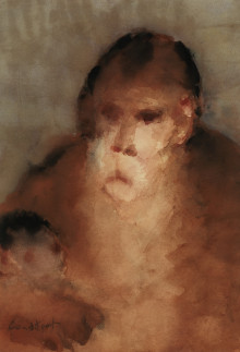 1986 ca Moederaap met baby