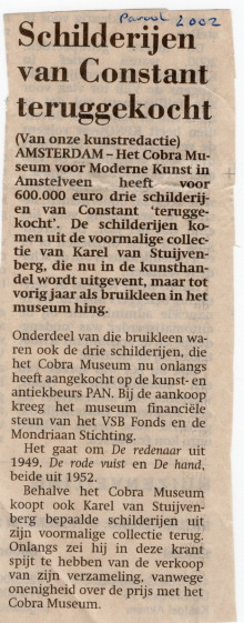 2002 Schilderijen van Constant teruggekocht-Het Parool
