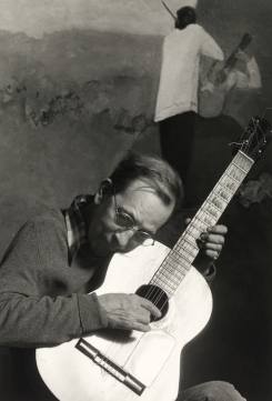 Constant Nieuwenhuys-Playing guitar in front of Nostalgia, 1982