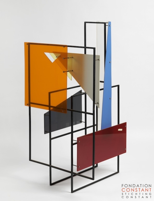 Constant, Constructie met gekleurde vlakken, 1954, 119,5 x 62 x 57,2 cm , Collection Fondation Constant longterm loan to Stedelijk Museum Schiedam