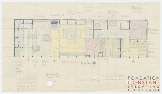 Kleurenharmonie in uw woning, 1954-8 | schets Gerrit Rietveld