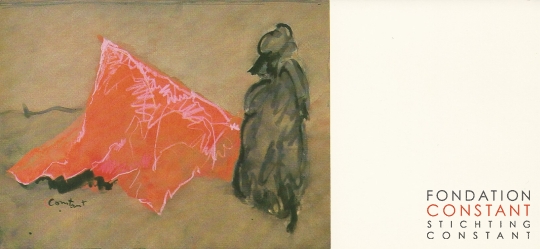 Constant exposeert aquarellen, 1983