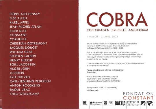2003 Cobra | Copenhagen, Brussels, Amsterdam | BALTIC-2
