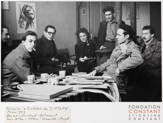 Cobra meeting in studio of Jean Michel Atlan, Paris, 1949