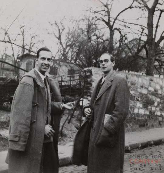 Constant Nieuwenhuys-Constant and Roger Hilton in Paris, 1953