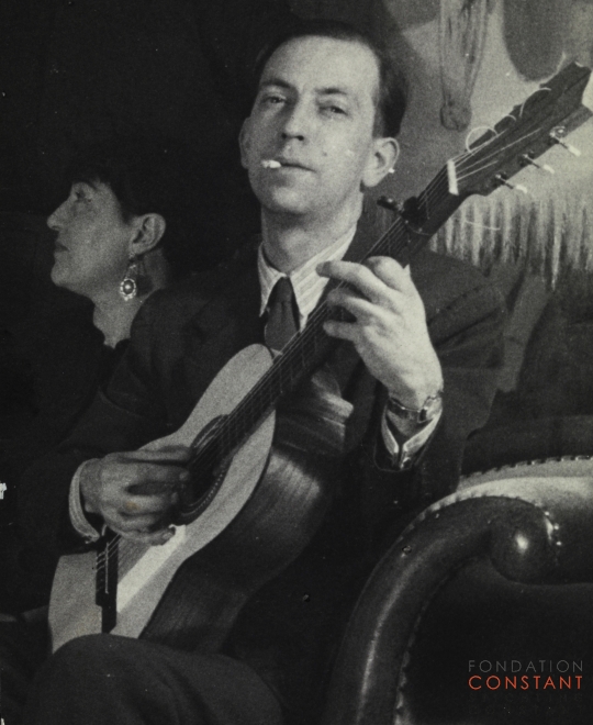Constant playing guitar in Seville, 1955
