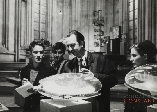 Nic Tummers, Constant and Nel at New Babylon exhibition in the Dominicanerkerk Maastricht, 1965