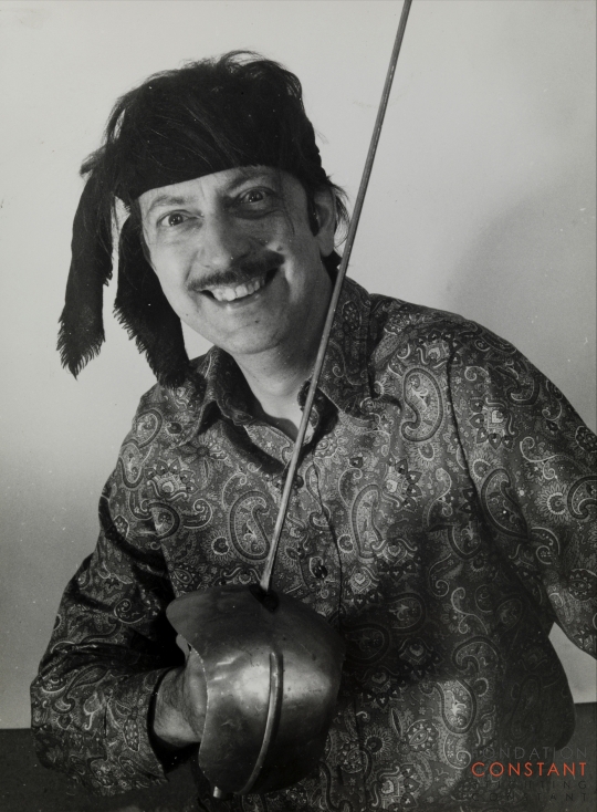 Constant dressed as a pirate with a rapier, 1969